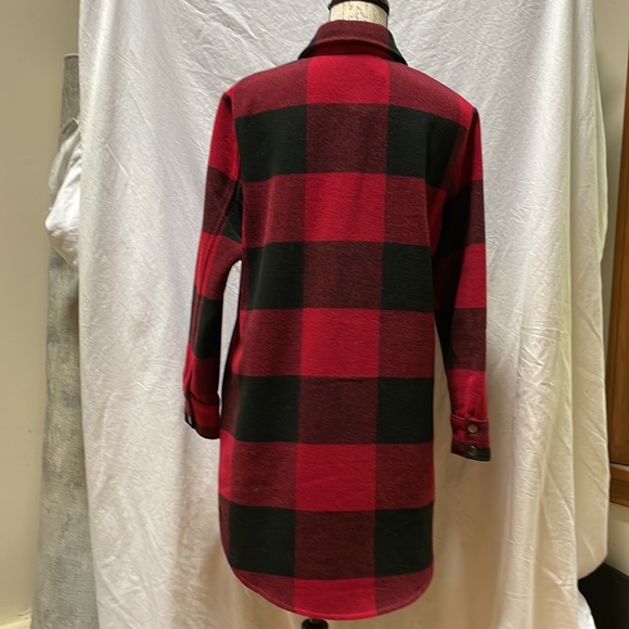 BB Dakota / Steve Madden Long Buffalo Check Plaid Shacket - Picture 3 of 5